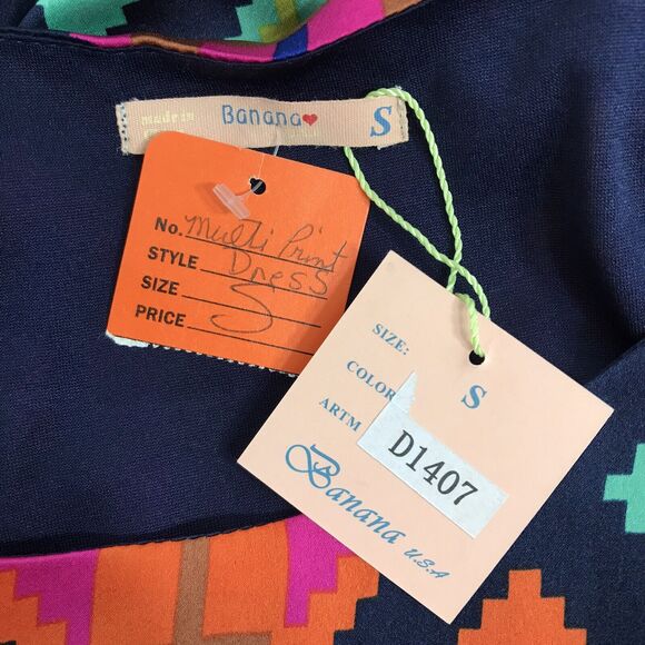 Womens Boho Dress Size Small Colorful Hippie Bell Sleeves NWT - Picture 4 of 8